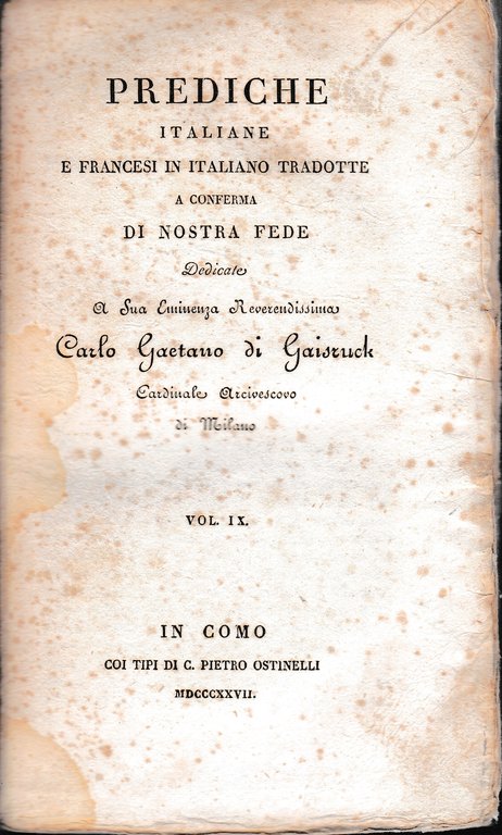 Prediche italiane e francesi in italiano tradotte a conferma di …