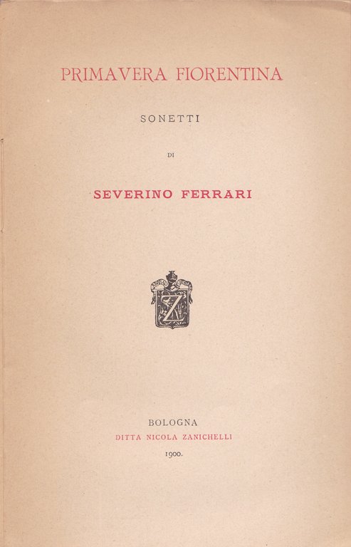 Primavera fiorentina. Sonetti. (Con dedica e poesia autografe). | Immagine Gallery 3