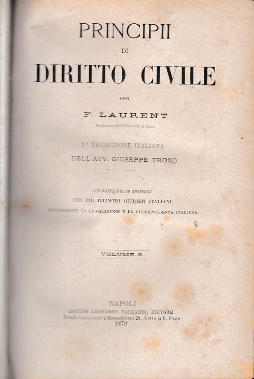 Principii di Diritto Civile, vol 3