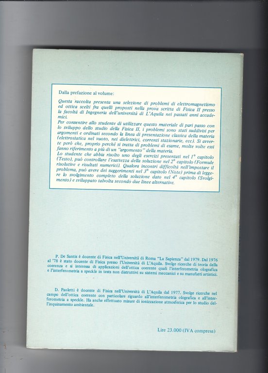 Problemi di elettromagnetismo ed ottica