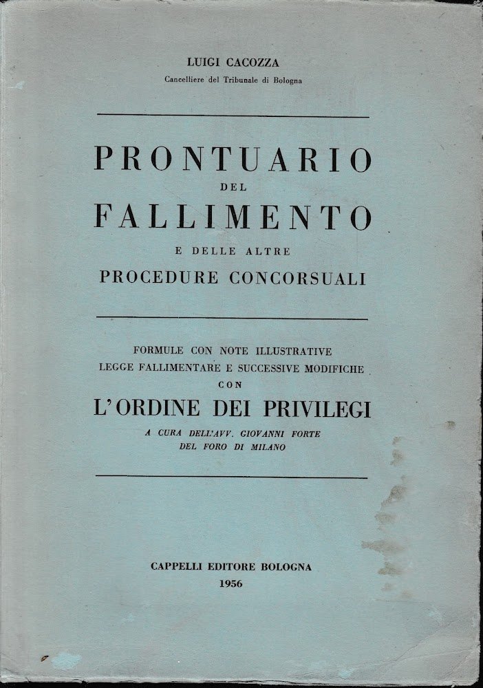 Prontuario del Fallimento e delle altre Procedure Concorsuali.