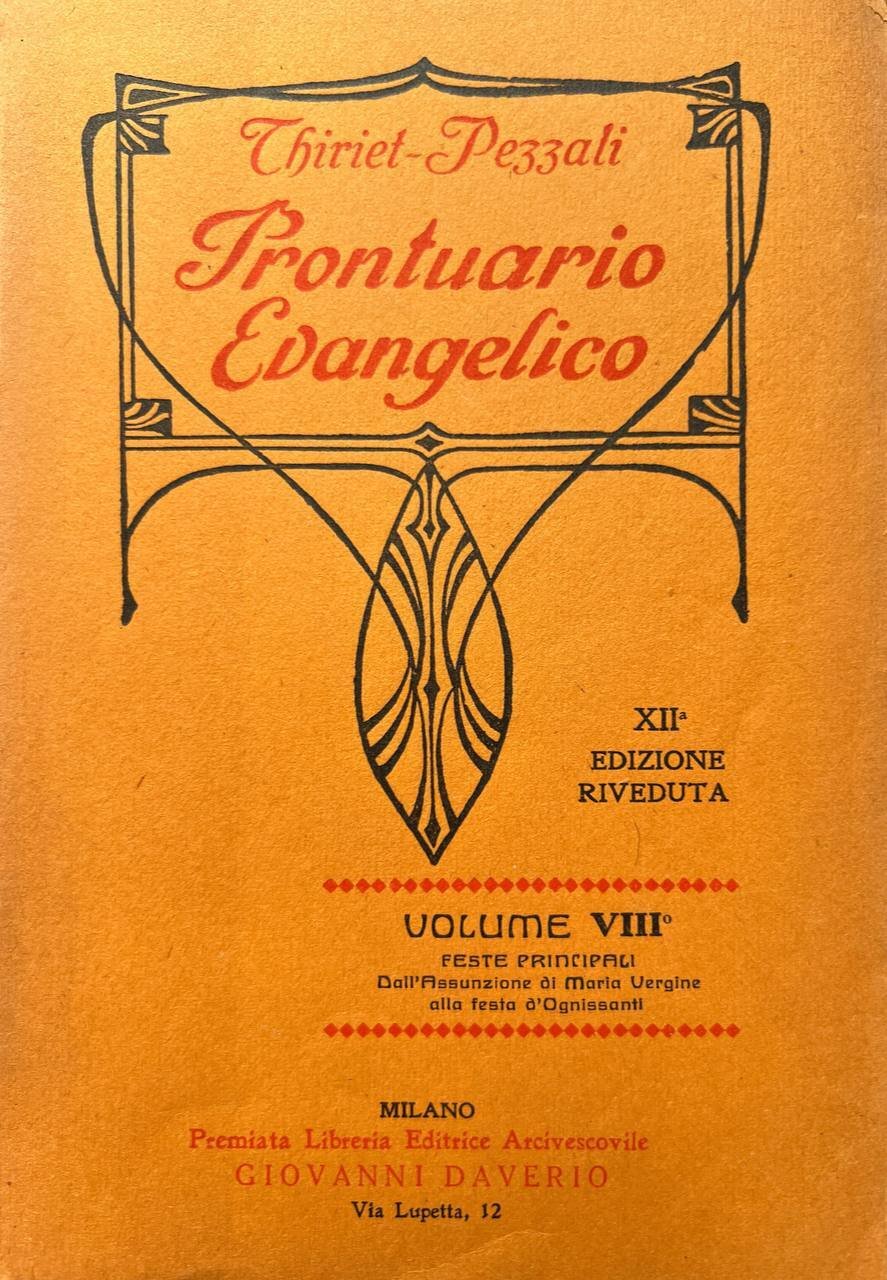 Prontuario evangelico di tutte le domeniche. Volume VIII | Immagine principale