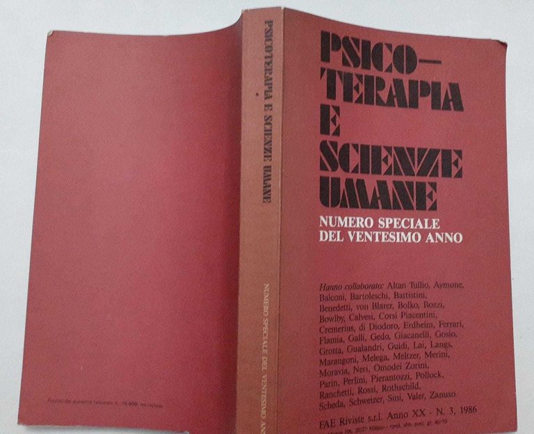Psico-terapia e scienze umane. Numero speciale del ventesimo anno. N.3 …