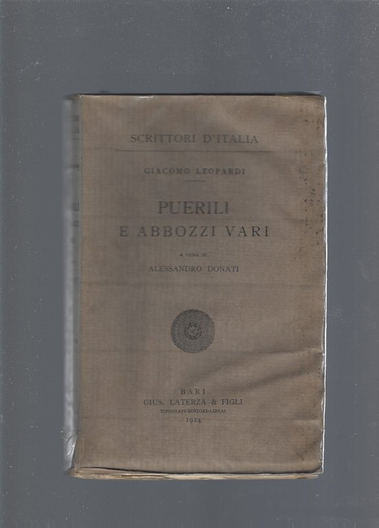 Puerili e abbozzi vari