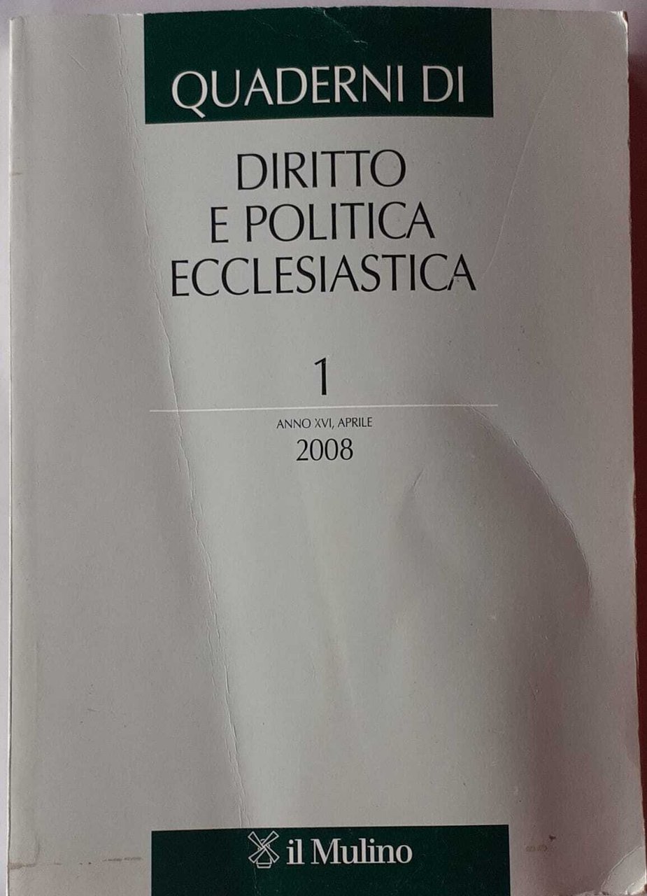 Quaderni di diritto e politica ecclesiastica N.1