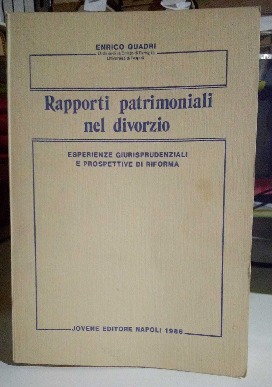 Rapporti patrimoniali nel divorzio.