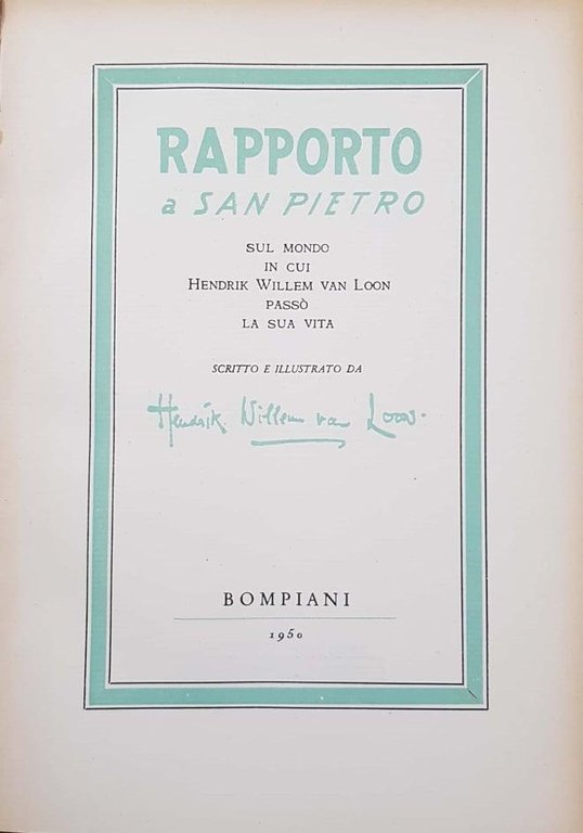 Rapporto a San Pietro sul mondo in cui hendrik van …