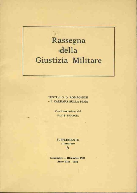 Rassegna della giustizia militare. Novembre - Dicembre 1982 | Immagine Gallery 3