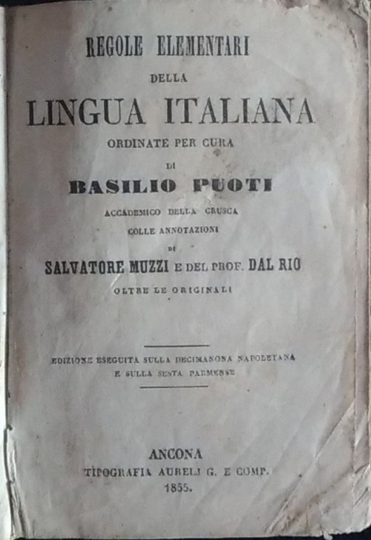 Regole elementari della lingua italiana