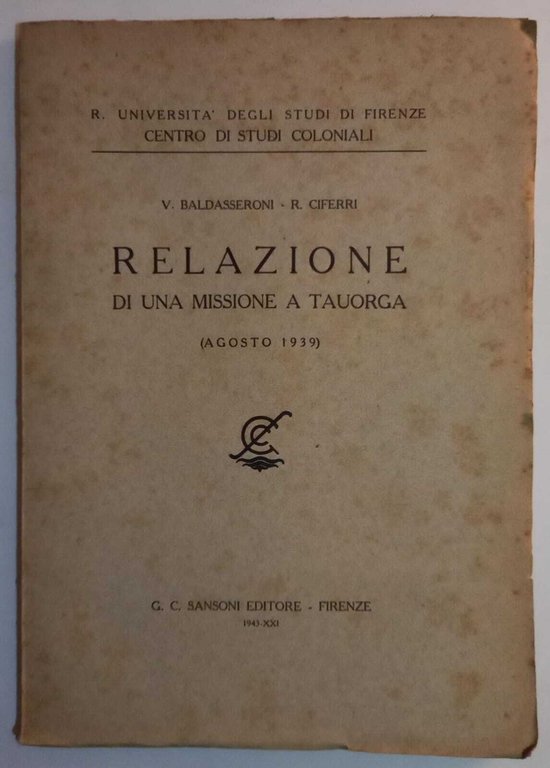 Relazione di una missione a Tauorga (Agosto 1939) | Immagine Gallery 3