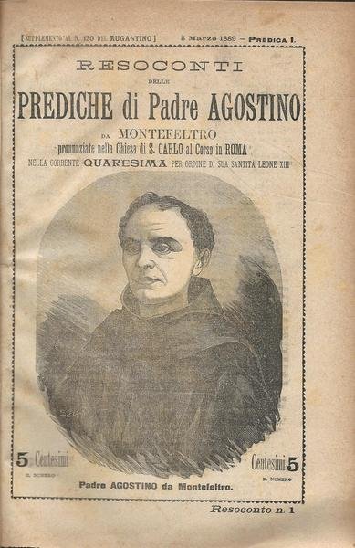 RESOCONTI DELLE PREDICHE DI PADRE AGOSTINO DI MONTEFELTRO | Immagine Gallery 2