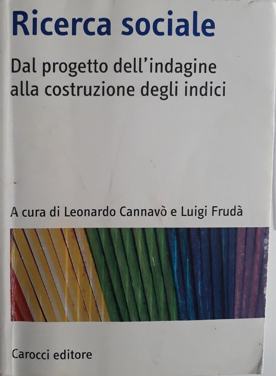 Ricerca sociale : dal progetto dell'indagine alla costruzione degli indici
