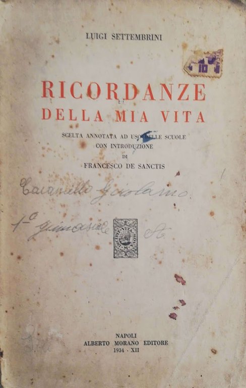 Ricordanze della mia vita | Immagine Gallery 1