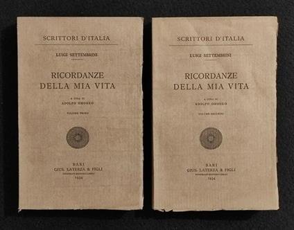 Ricordanze della mia vita Vol. 1 e Vol. 2