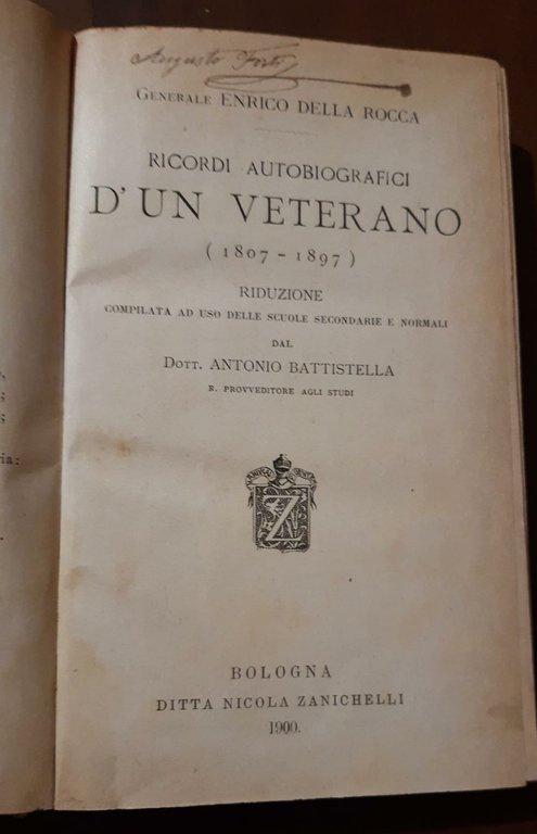 Ricordi Autobiografici D'un Veterano