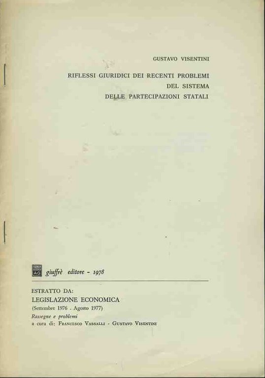 Riflessi giuridici dei recenti problemi del sistema delle partecipazioni statali. … | Immagine Gallery 3