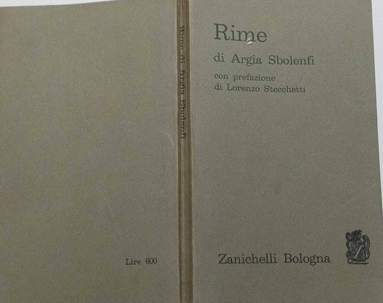 Rime di Argia Sbolenfi con prefazione di Lorenzo Stecchetti