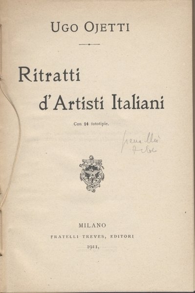 RITRATTI D'ARTISTI ITALIANI