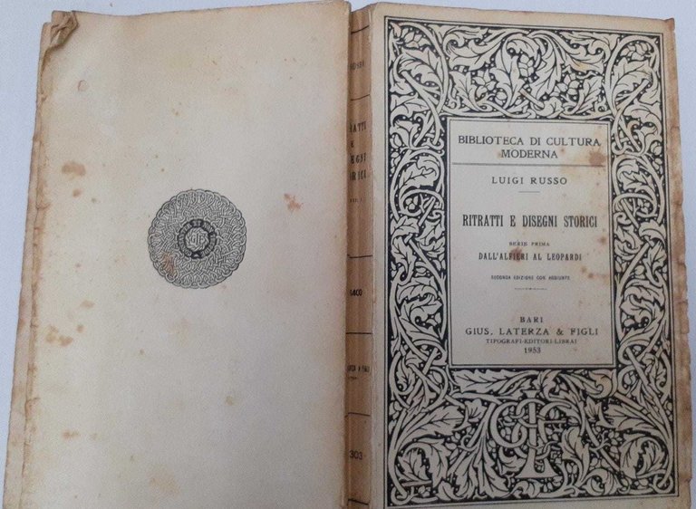 Ritratti e disegni storici. Serie prima: dall'Alfieri al Leopardi