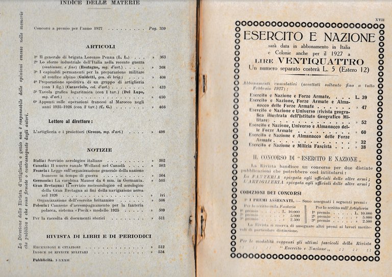 Rivista di Artiglieria e Genio. 66^ annata, Marzo 1927