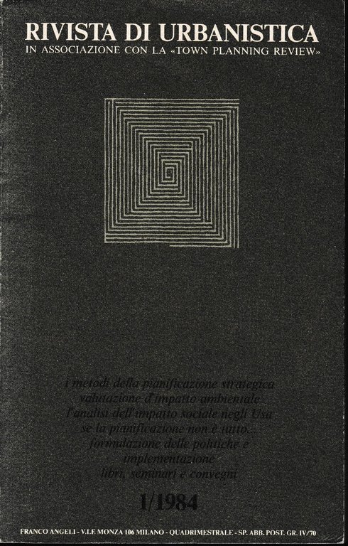 Rivista di urbanistica, vol. 1, n. 1, 1984