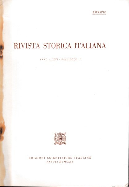 Rivista storica italiana. Anno LXXXI Fasc. I. Estratto | Immagine Gallery 2