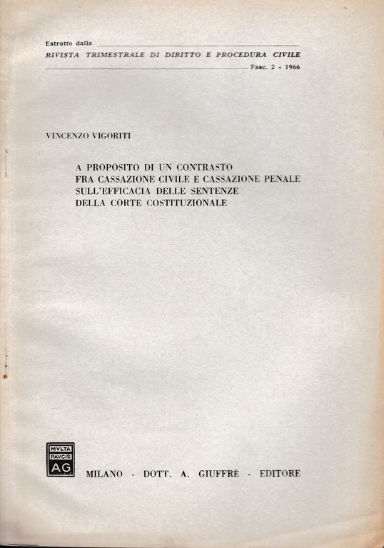 Rivista trimestrale di Diritto e Procedura Civile. Fasc. 2 - …