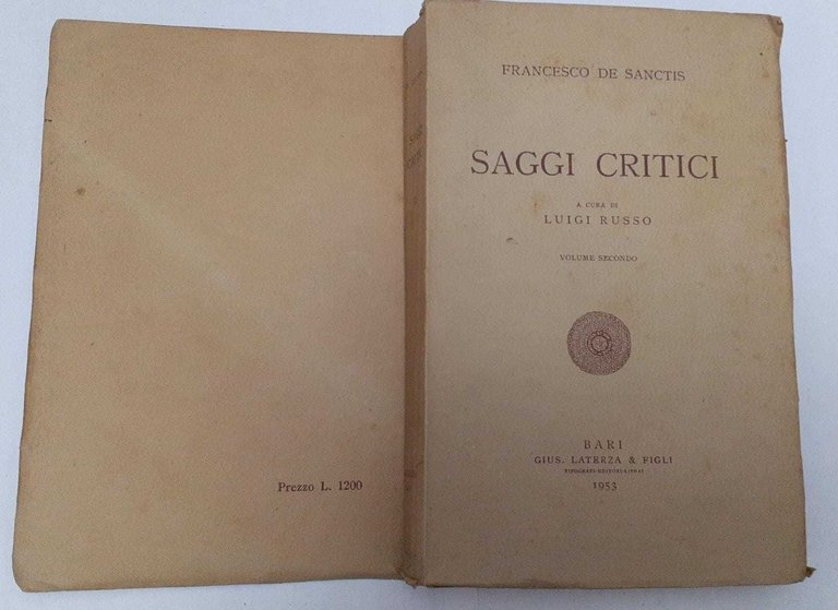 Saggi critici a cura di Luigi Russo. Volume secondo | Immagine Gallery 2