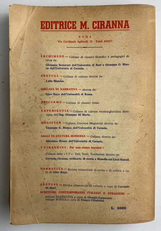 Saggi critici. Scrittori contemporanei della letteratura italiana fra le due …