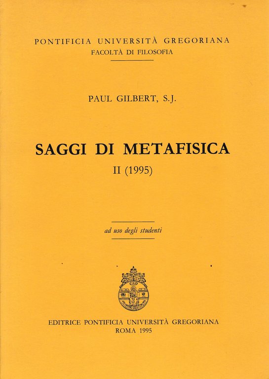 Saggi di metafisica II (1995)