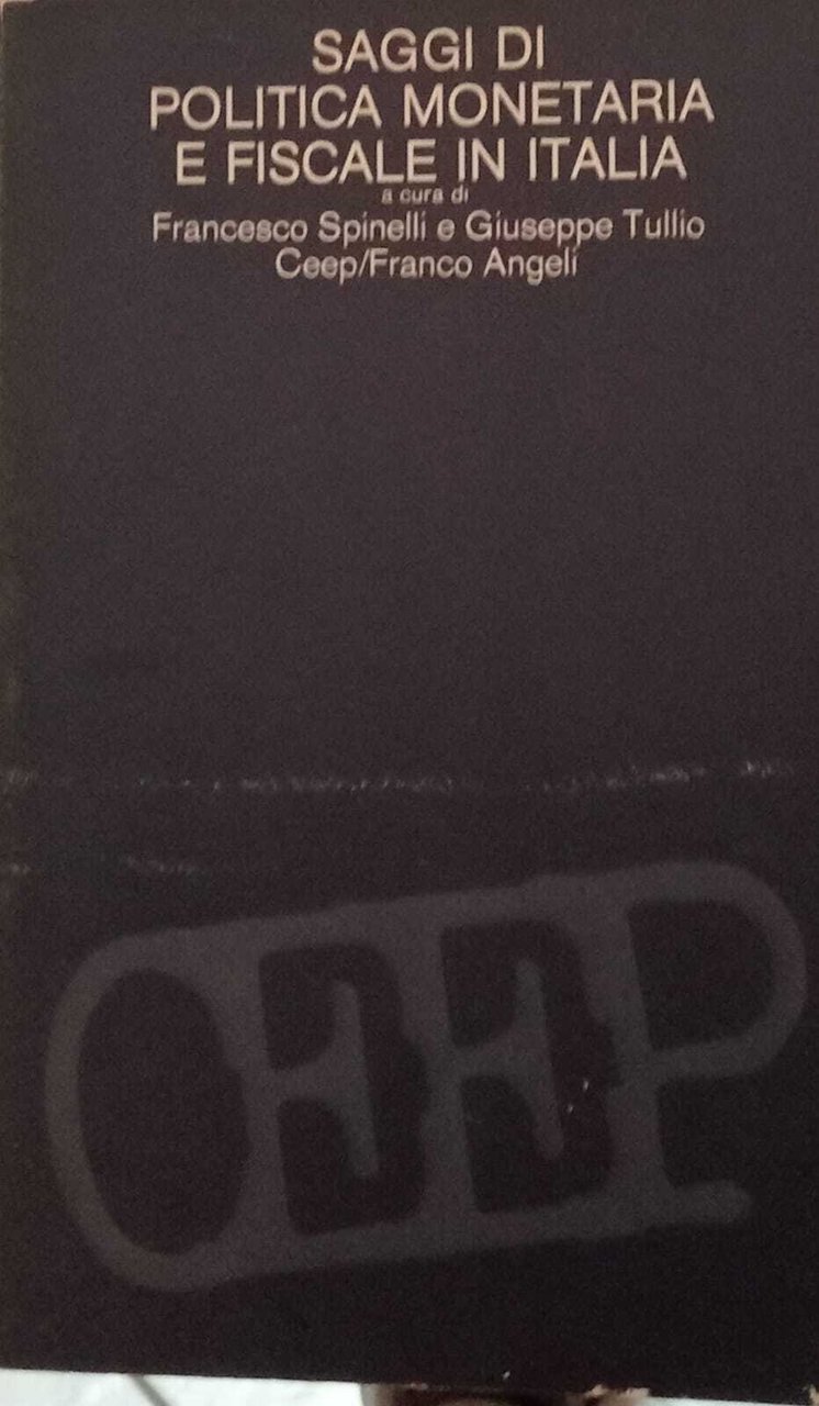 Saggi di politica monetaria e fiscale in Italia. | Immagine principale
