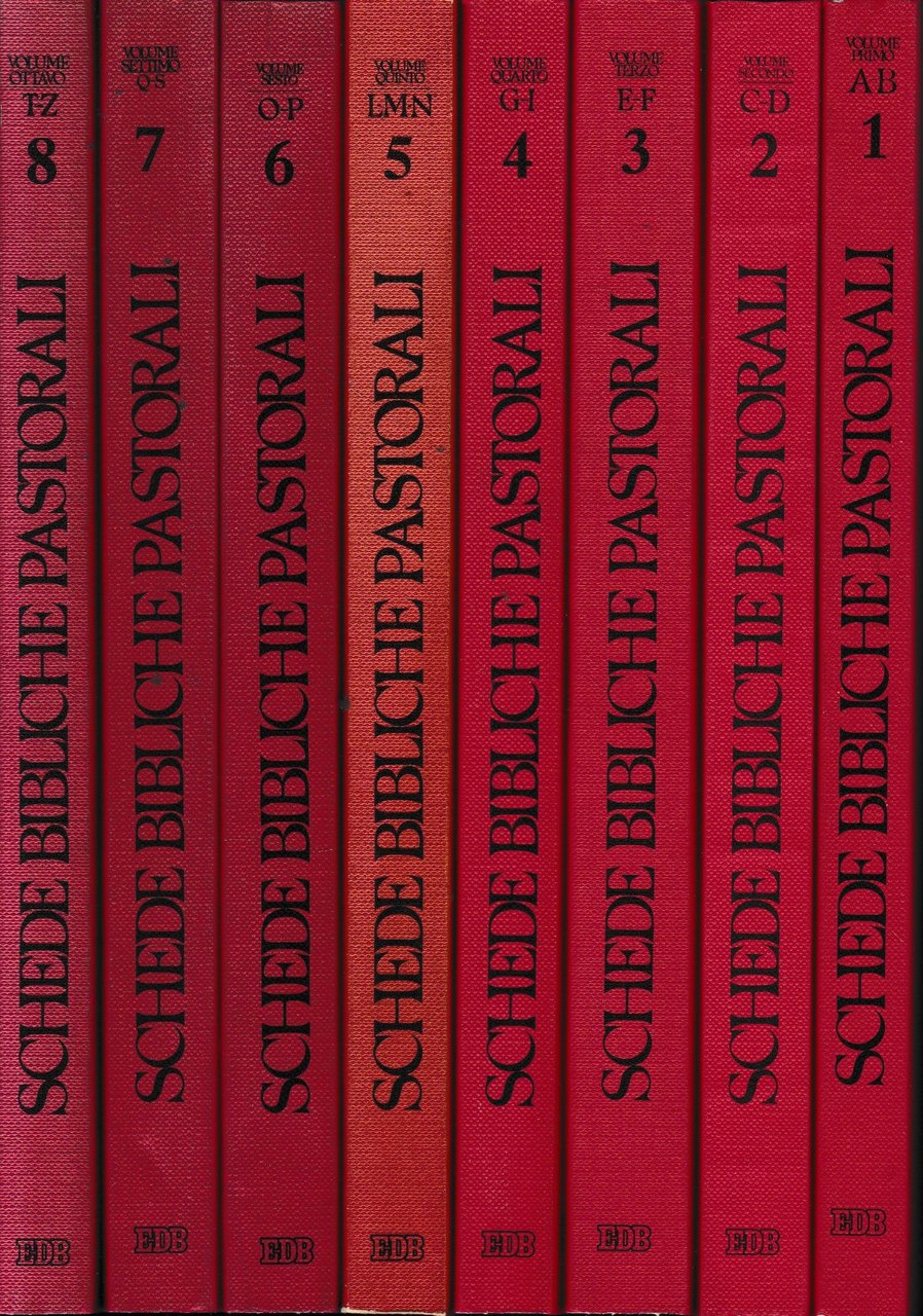 Schede bibliche pastorali. Otto volumi, opera completa. | Immagine principale