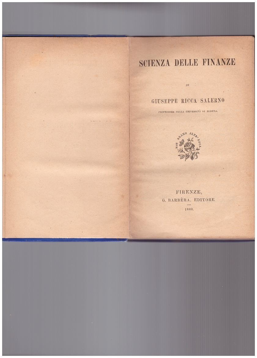 Scienza delle finanze Manuali Barbèra III. | Immagine principale