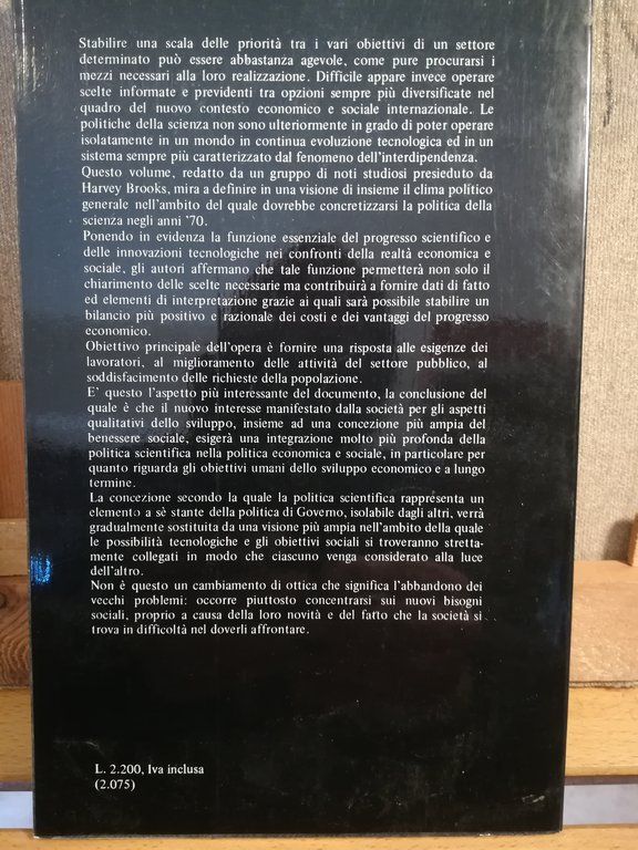 Scienza, sviluppo e società. Una prospettiva nuova.