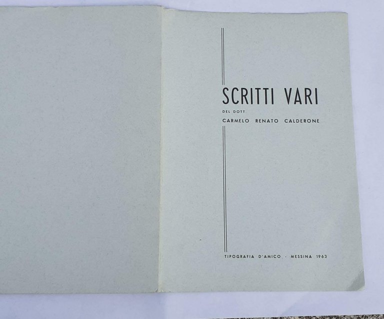 Scritti Vari