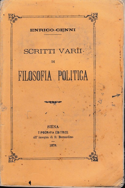 Scritti varii di Filosofia Politica