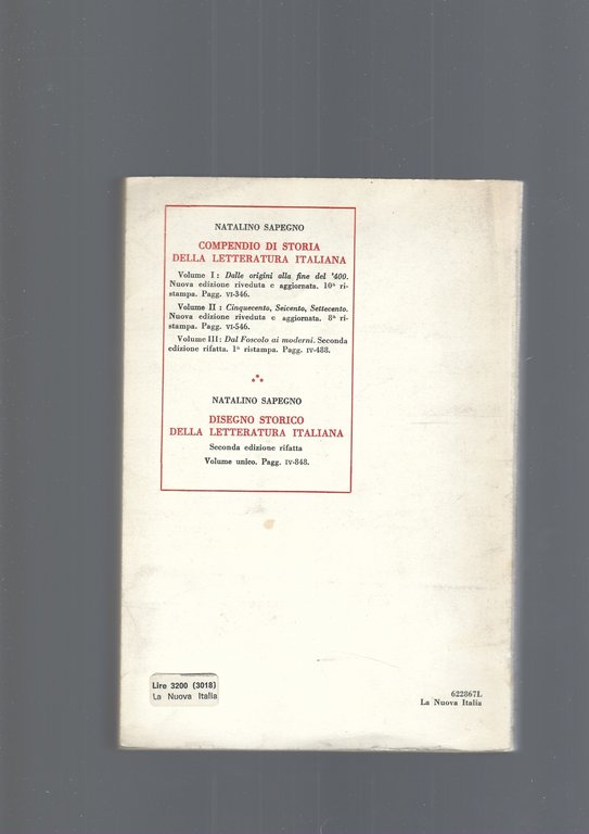 SCRITTORI D' ITALIA , vol. II