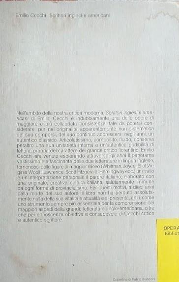 Scrittori inglesi e americani