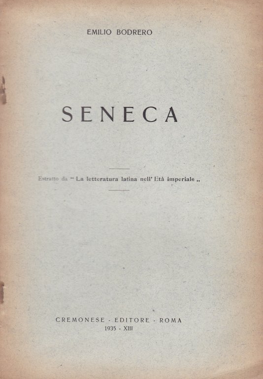 Seneca. (Estratto da: "La letteratura latina nell'Età imperiale"). | Immagine Gallery 2