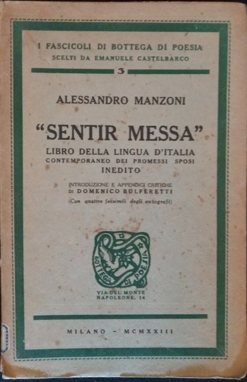 Sentir Messa. Libro della lingua italiana contemporaneo dei Promessi Sposi. … | Immagine Gallery 3