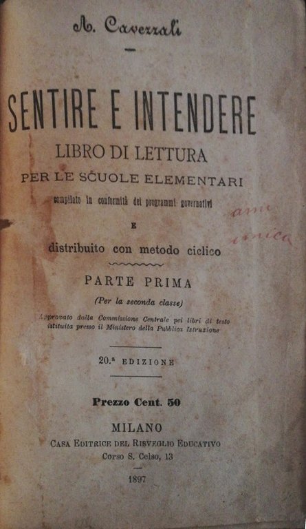 Sentire e intendere. Libro di lettura per le scuole elementari | Immagine Gallery 2
