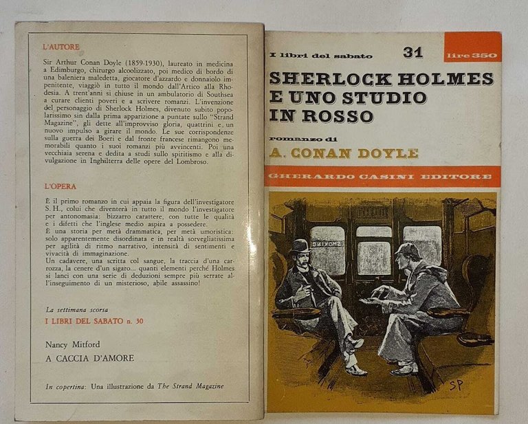 Sherlock Holmes e uno studio in rosso