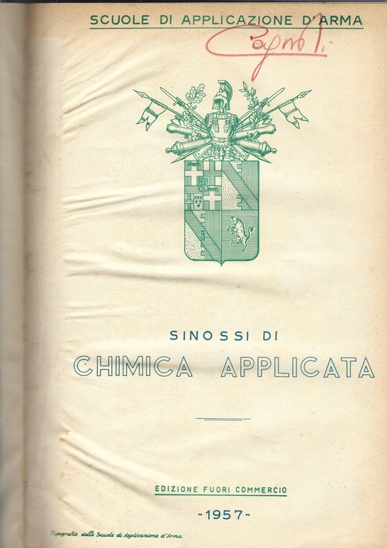 SINOSSI DI CHIMICA APPLICATA