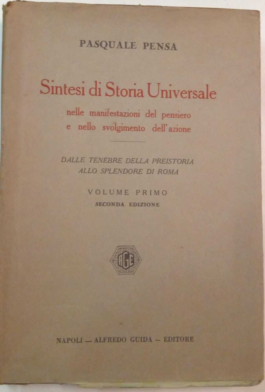 Sintesi di Storia universale (volume primo)