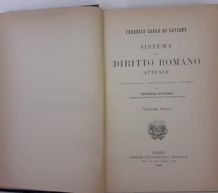 Sistema del diritto romano attuale Volume VI