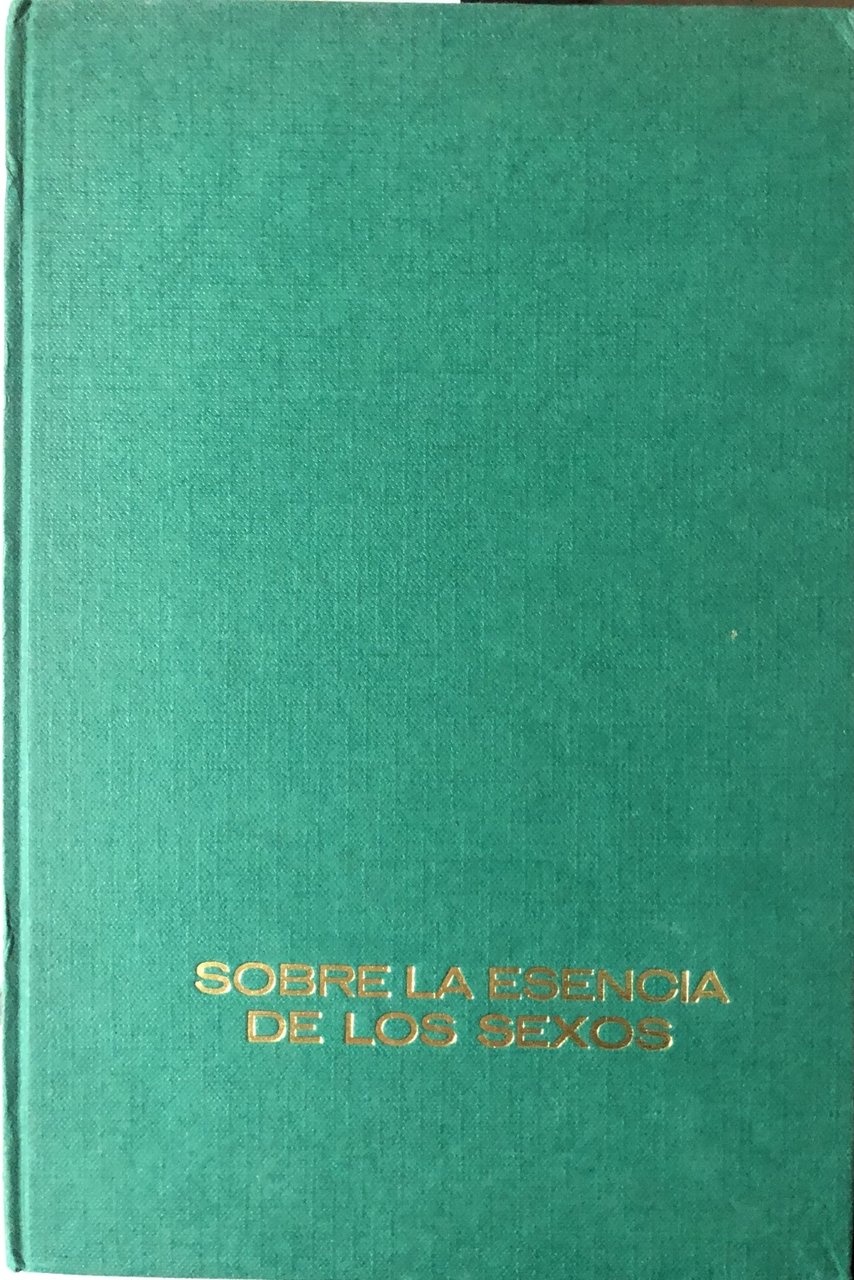 Sobre la esencia de los sexos. | Immagine principale