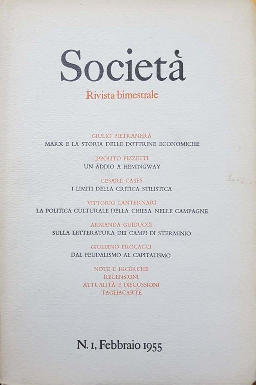 Società. Rivista bimestrale (Febbraio)
