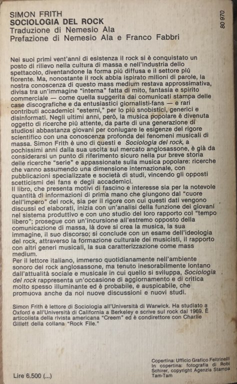 Sociologia del rock.