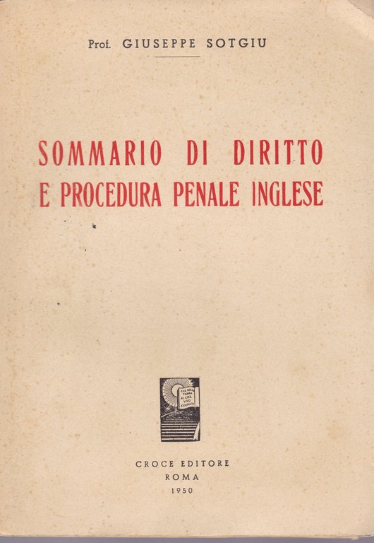 Sommario di diritto e procedura penale inglese