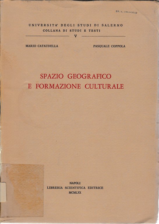 Spazio geografico e formazione culturale